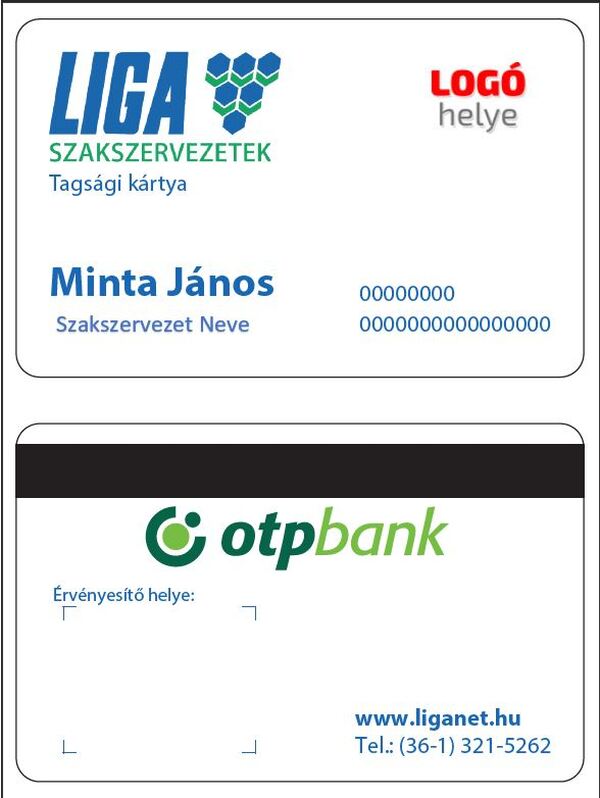 LIGA Szakszervezetek tagkártya